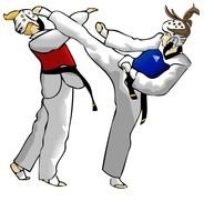 Taekwondo Sparring Clip Art