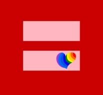equal sign on red background and heart
