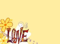 word love in hippie style