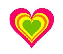 Hippie Love heart drawing