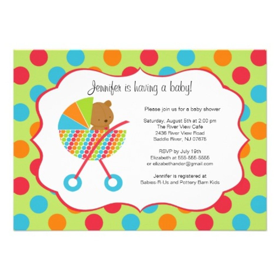 Colorful Baby Shower Invitation