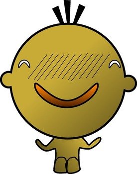 Character Man Figure Abstract Yellow Happy