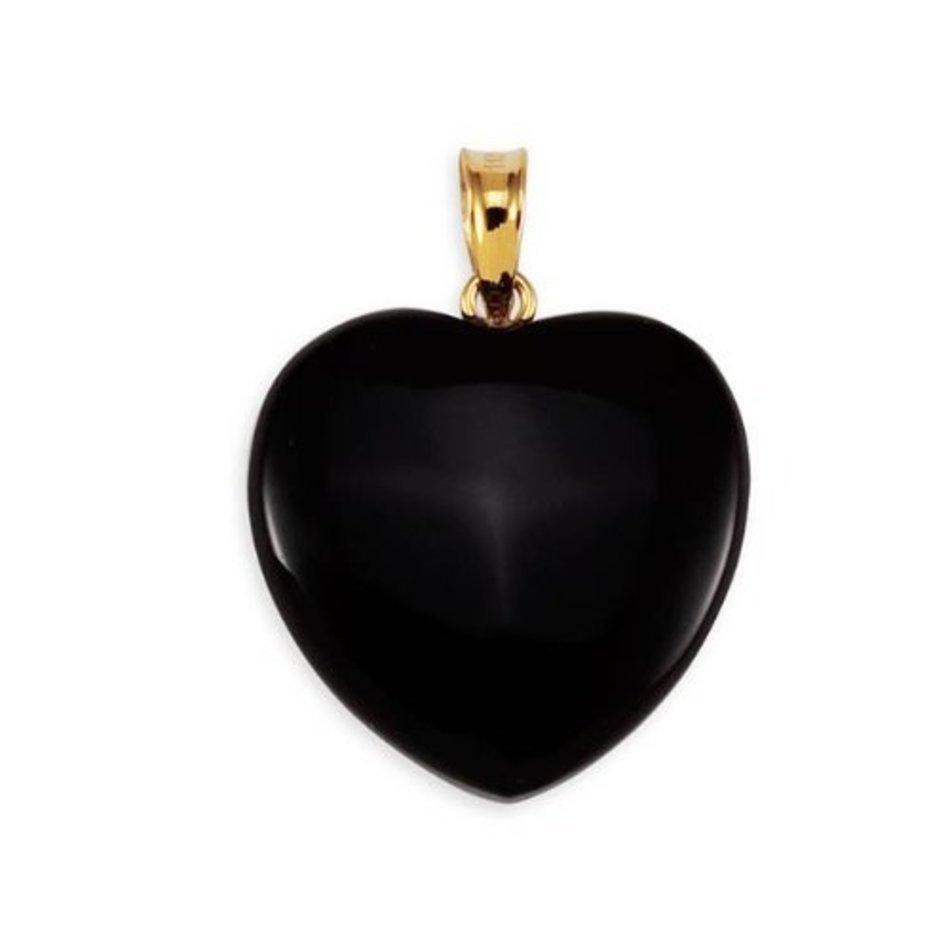 Black Onyx Heart Pendant