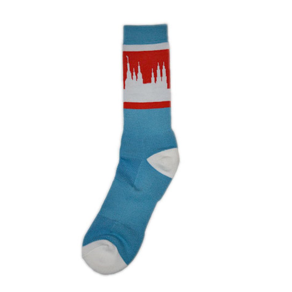 Washington DC Temple Socks Sky Blue