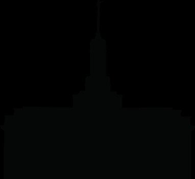 LDS Temple Silhouette Clip Art N6