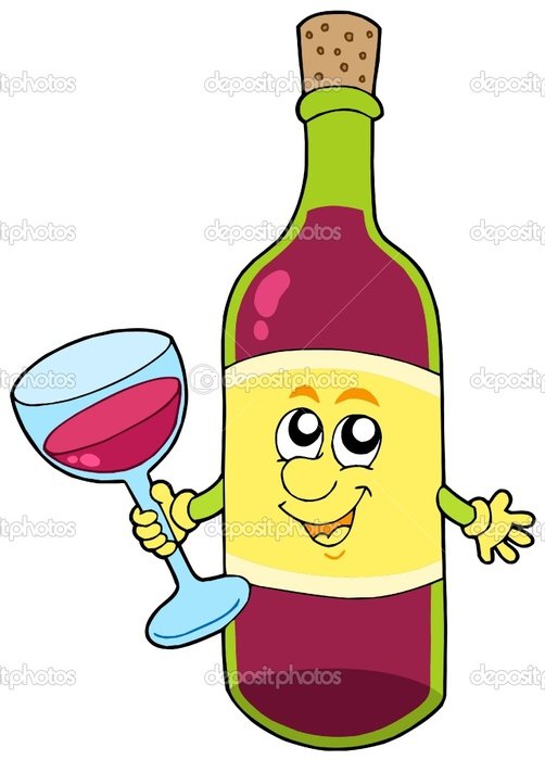 Wine Bottle Cartoon N3