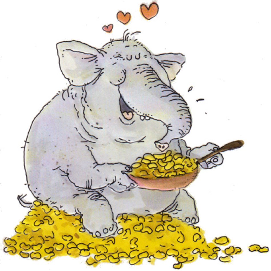 Elephant Eating Peanuts N3