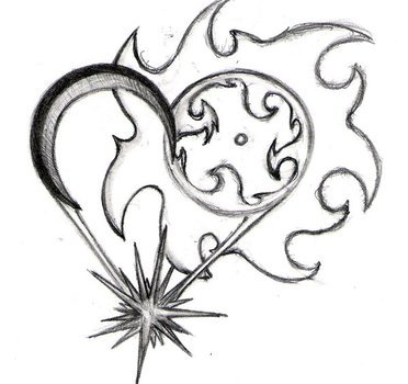 Sun And Moon Together Drawings
