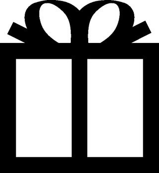 Black And White Present Clip Art N2