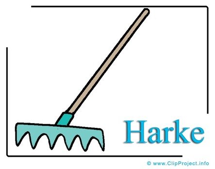 Bildtitel Gartenwerkzeug Clipart Harke
