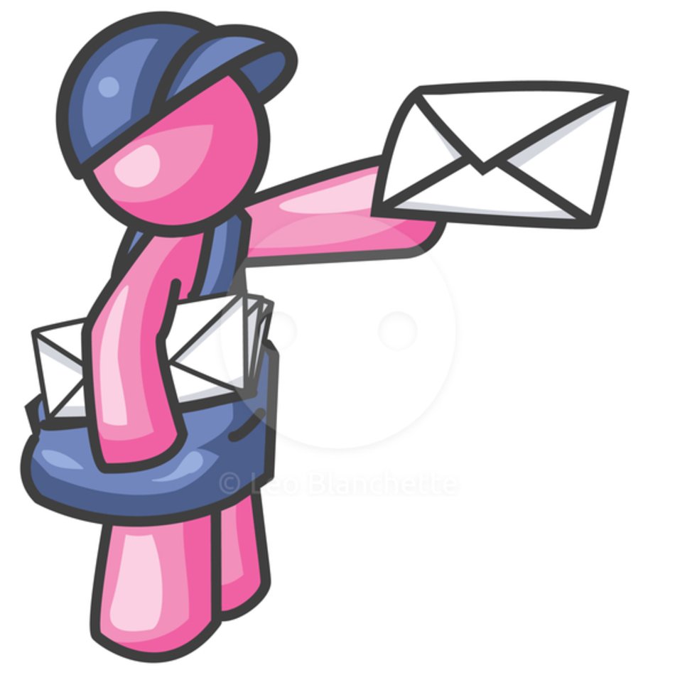 Man Delivering Mail Good Concept For E Or Distance Communication