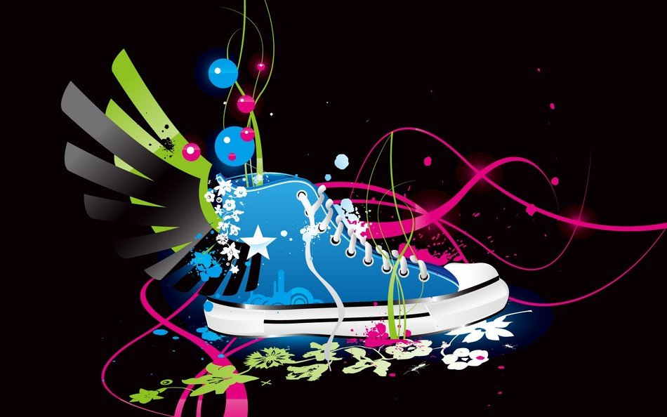 3d Abstract Shoes clipart