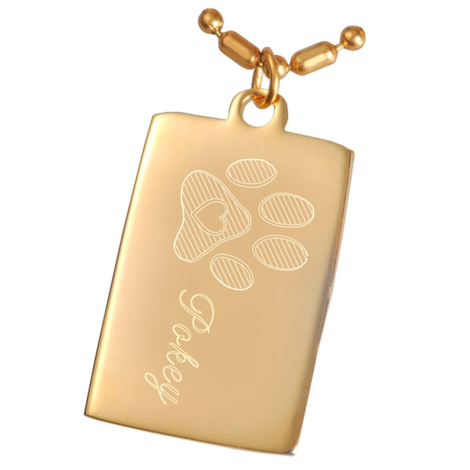 Gold Dog Tag