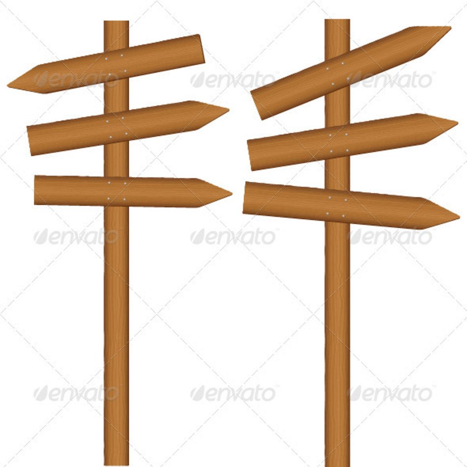 Wooden Sign Post N5