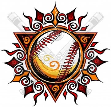 Baseball Sun Clipart Logo In Easy To Edit Vector Format Clip
