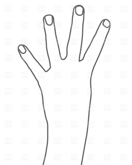 Four Fingers Clip Art N4