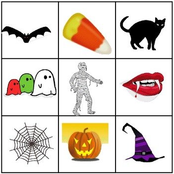 Halloween Bingo Clip Art