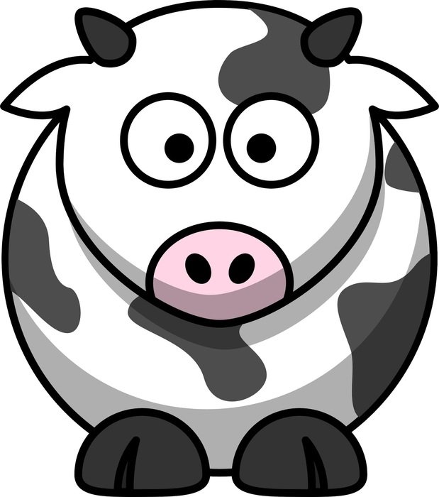 Cartoon round cattle