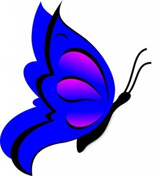 Blue Butterfly Clip Art Free N14