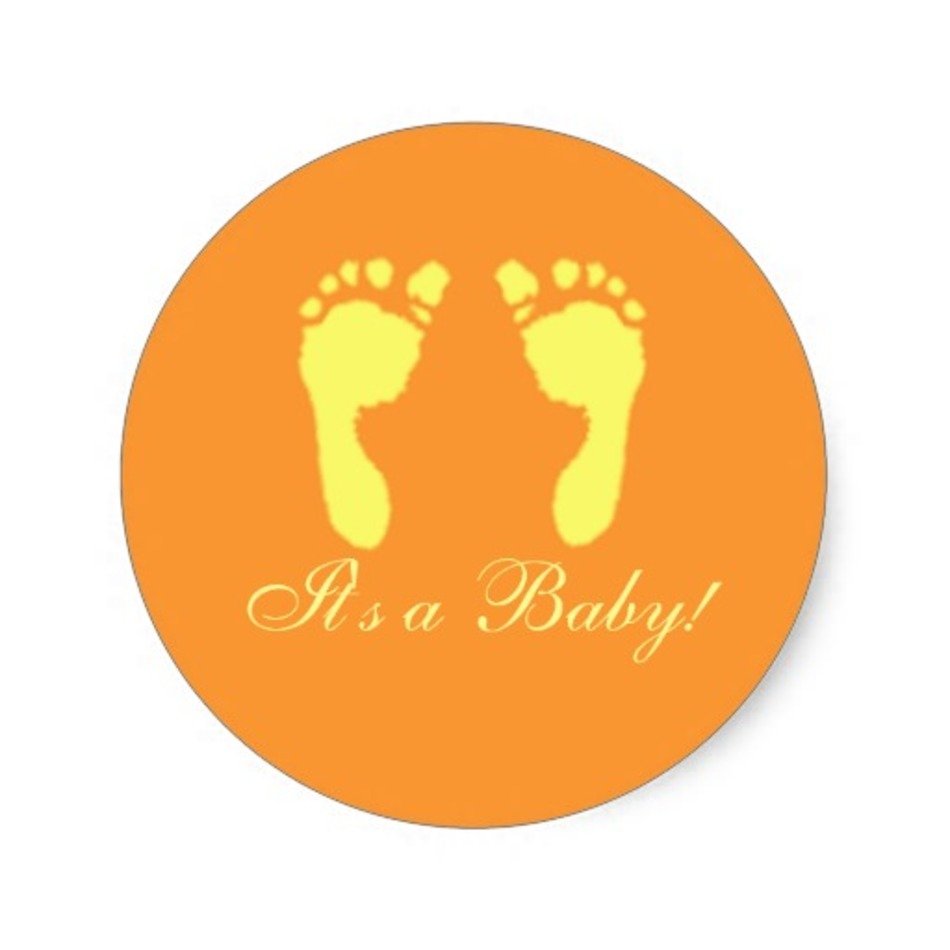 Yellow Baby Footprints