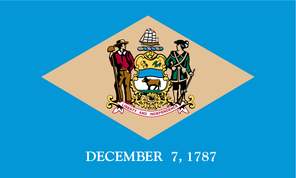 Flag of Delaware clipart free image download
