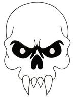 skull on a white background