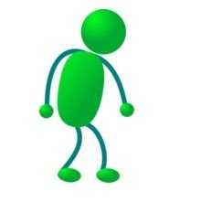 green figurine in graphic representation