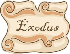 Exodus text on the scroll clipart