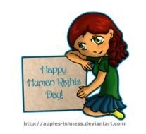 Happy Human Rights Day as a Clip Art