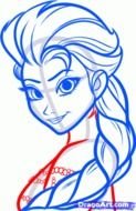 Easy Steps In How To Draw Elsa From Frozen