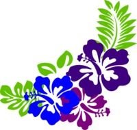 Purple Hibiscus Flower Clip Art N3
