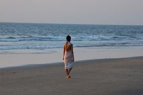 girl on the beach as a picture for clipart
