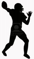 Football Player Silhouette Clip Art N13