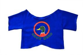 Blue t-shirt with the duck head logo