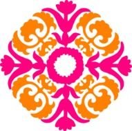 Pink And Orange Flower Clip Art
