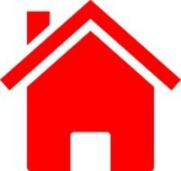 Simple Red House Clip Art