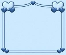 Heart Frame Template Blue3jpg