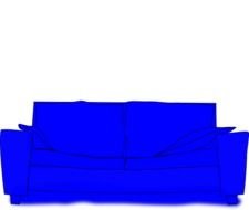 Blue Couch Clip Art N6
