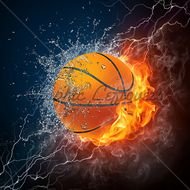 Basketball Ball On Fire N2