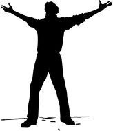 Praising God Silhouette person