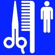 Barber Shop white logo drawing