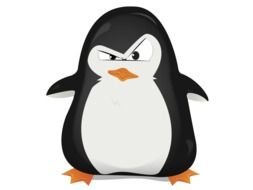 Clip art of angry Penguin