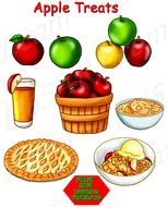 Apple Treats Fruit Clipart Set Clip Art From I365Art On Etsy