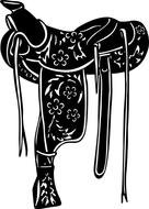 Western Saddle Clip Art N5