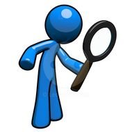 Cartoon Detective With Magnifying Glass N9