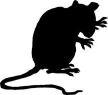 Rat Silhouette Clip Art N4