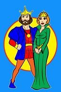 drawing of King And Queen
