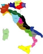 Italy Wine Map