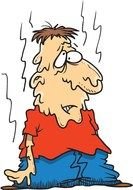 Too Hot Clip Art drawing