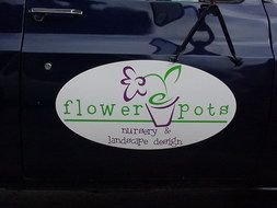 flower pots sign drawing